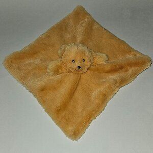 YuMe Brown Teddy Bear Lovey Rattle Plush Baby Toy Soft Ribbed Maxx Marketing